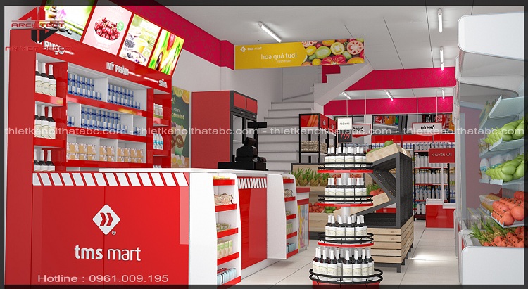 Thiết kế siêu thị mini TMS Mart