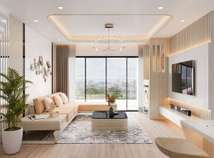 Ý tưởng thiết kế nội thất phòng khách chung cư hiện đại 2022